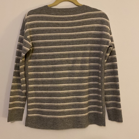 Adrienne Vittadini 2-Ply Cashmere Striped Sweater - Picture 6 of 6